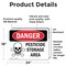 Signmission Pesticide Storage Area Danger Sign, Vinyl Decal, 24in W x 18in L, 2PK OS-2PACK-DS-D-1824-L-1522 - alternate 7